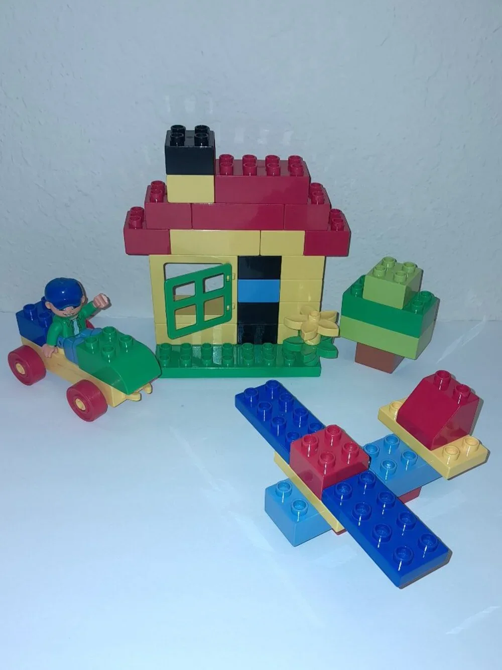 71 Piece LEGO DUPLO Preschool Building Toy: Window House, Air Plane, Boat, Duck